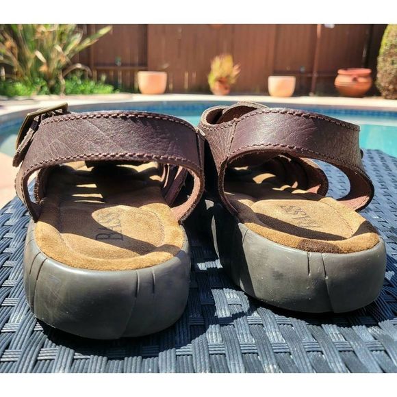Bass Fisherman Sandals Men's Size 12  Shoes Y2K Leather Chunky Platform - Picture 3 of 6